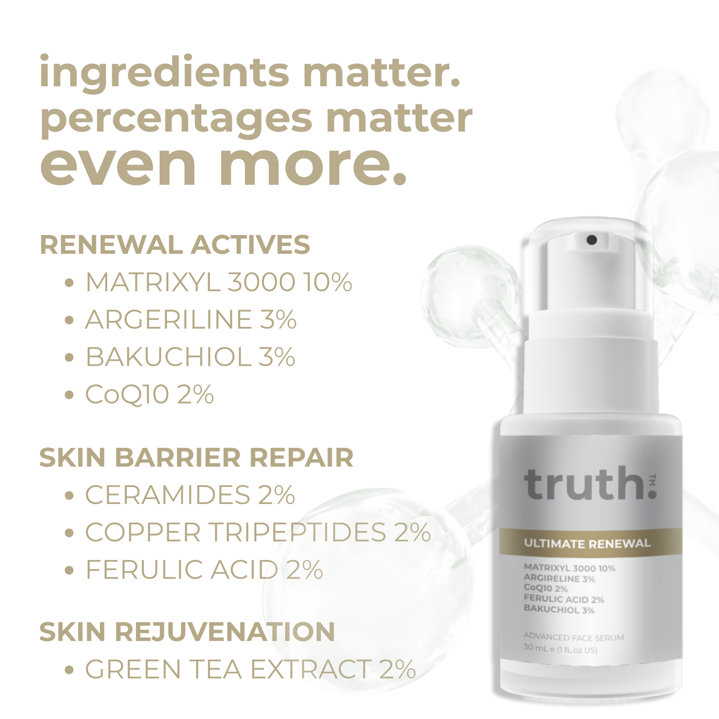 Truth Ultimate Renewal Advanced Face Serum - 30ml