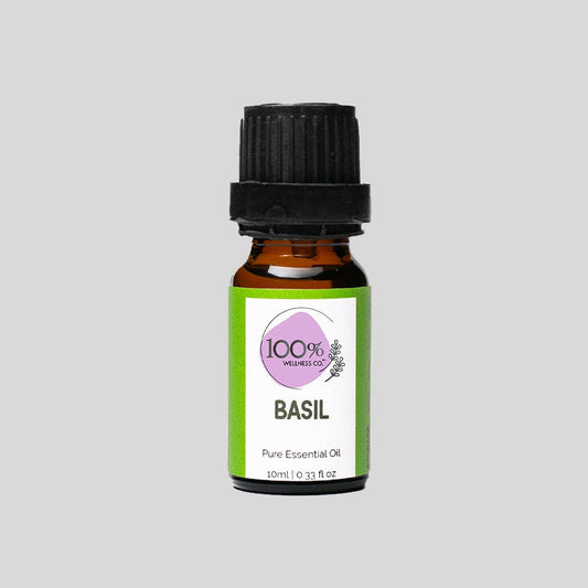 100% Wellness Co Basil Essential Oil