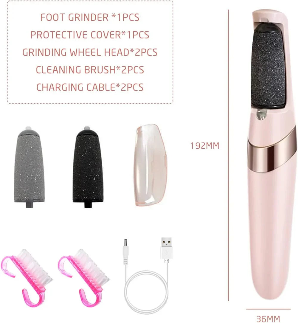 Foot care tool with accessories on a white background