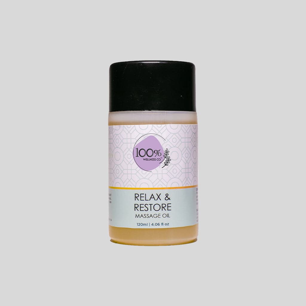 100% Wellness Co Relax & Restore Massage Oil