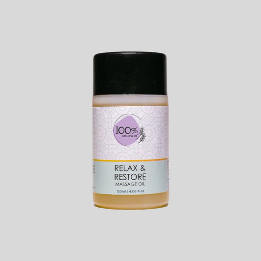 100% Wellness Co Relax & Restore Massage Oil