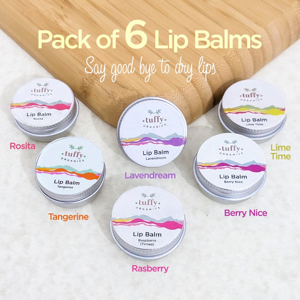 Tuffy Organics Lip Balm Bundle Pack Of 6