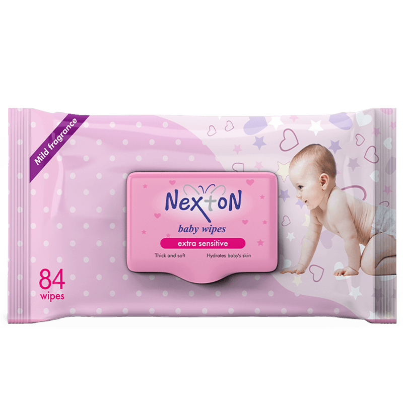 Nexton Baby Wipes Extra Sensitive Alcohol Free 84 Pcs Pack