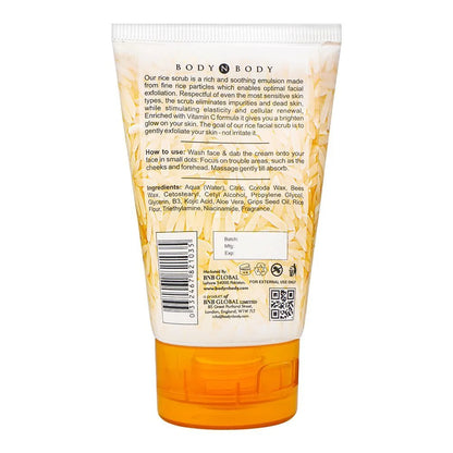 Back label of a skincare product with text and branding on a white background